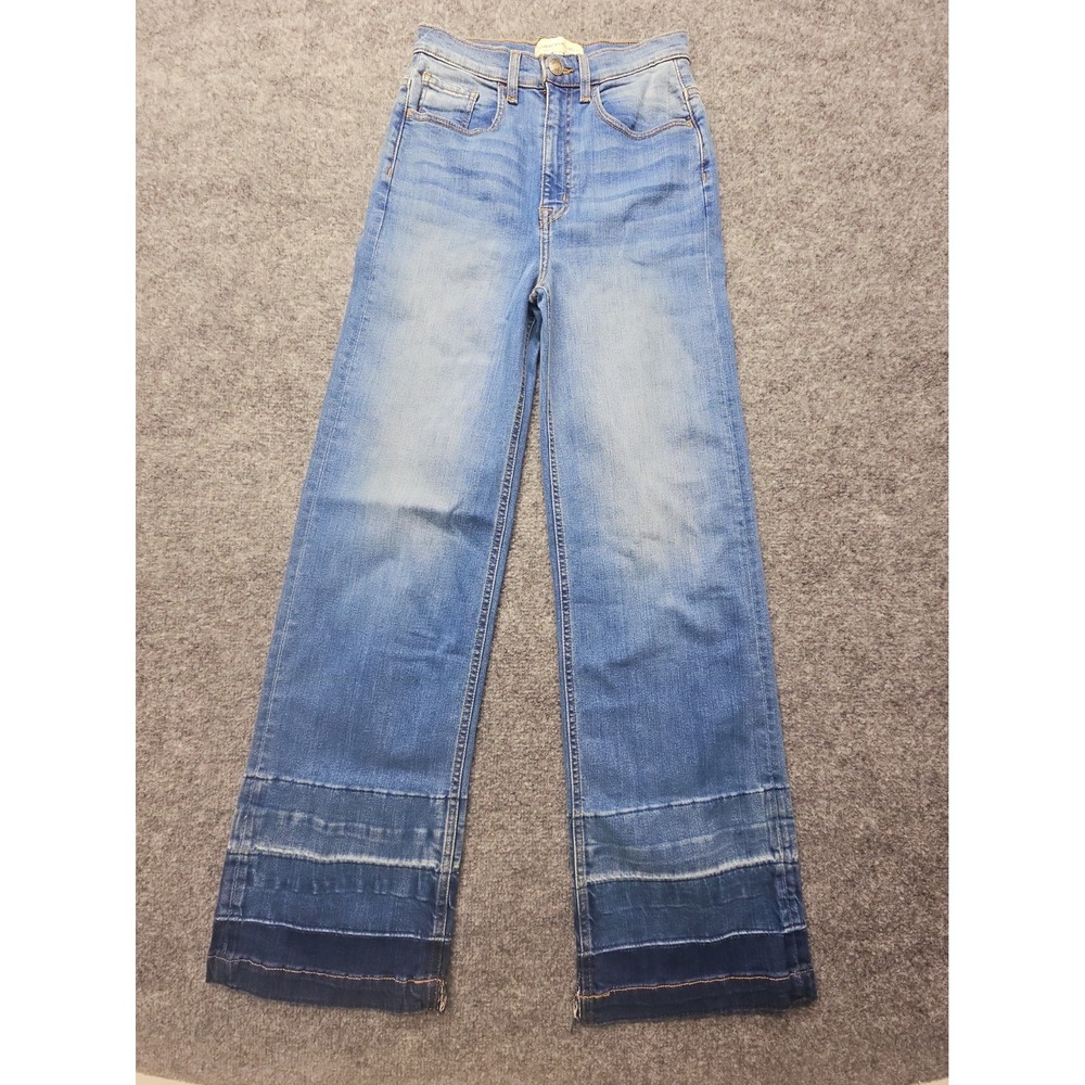 Current Elliot Women's Jeans 26x32 High Rise Bell Bottom Flared 2 Tone